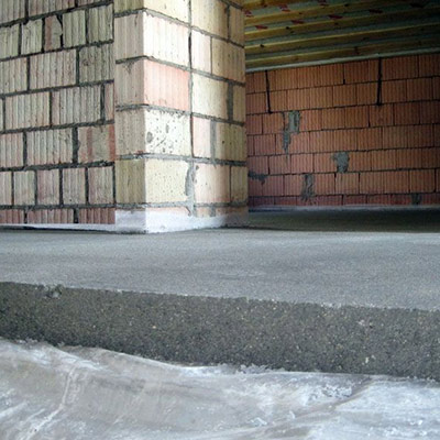 Цементна стяжка в розрізі - зроблено у місті Київ